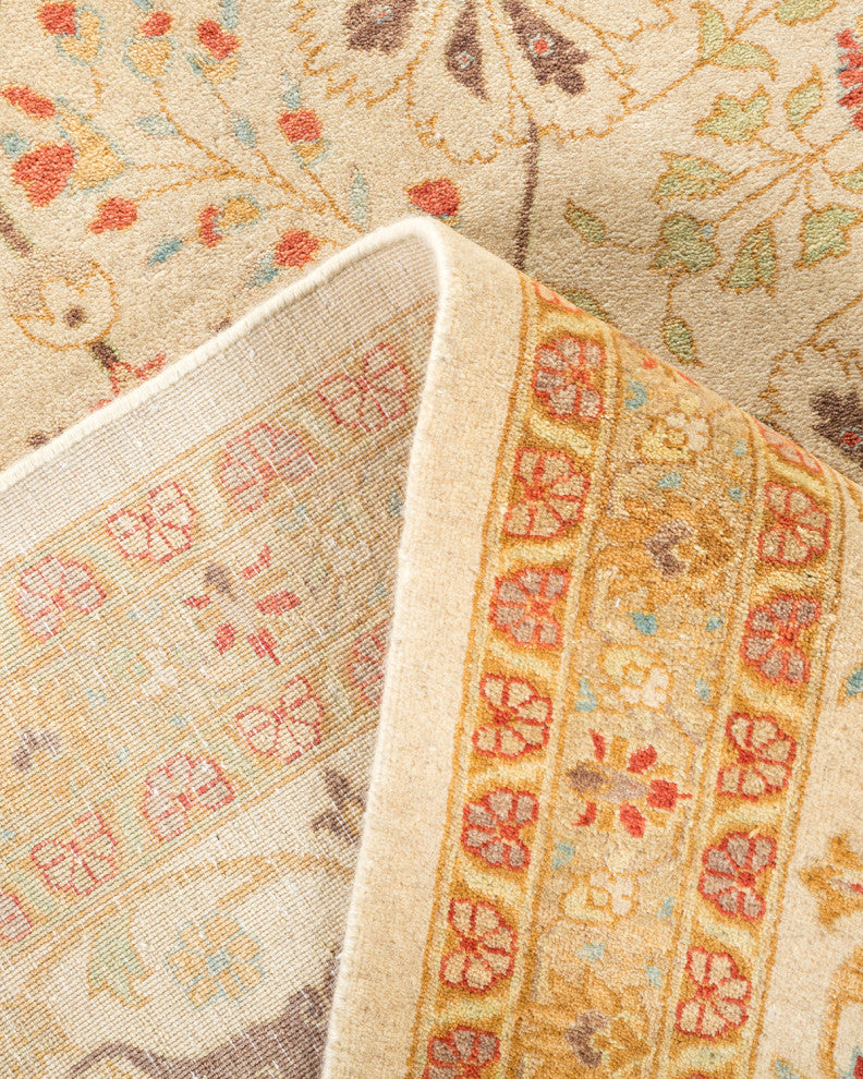 Samara, One-of-a-Kind Hand-Knotted Area Rug Ivory, 8'2"x10'1"