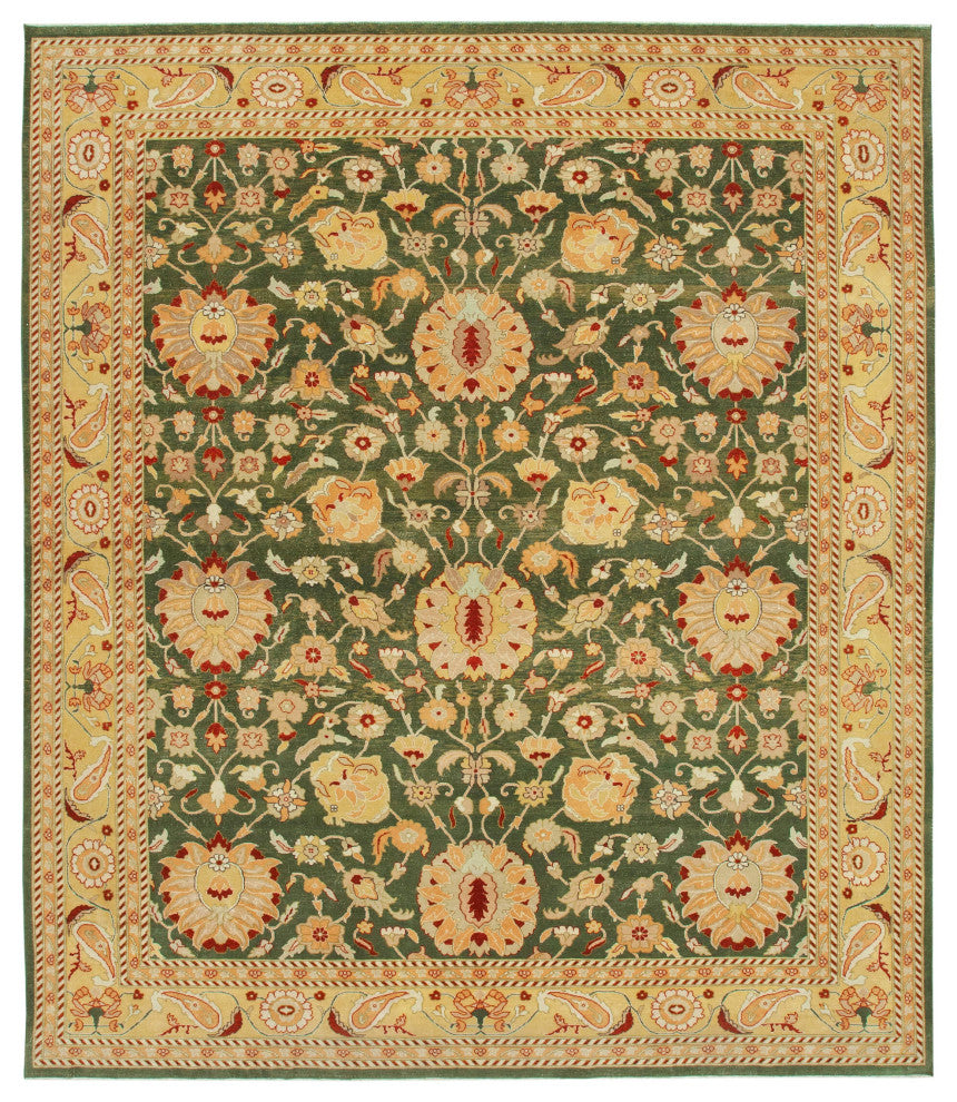 Rug N Carpet - Hand-Knotted Oriental 10' 5" x 12' 2" Large Oushak Area Rug