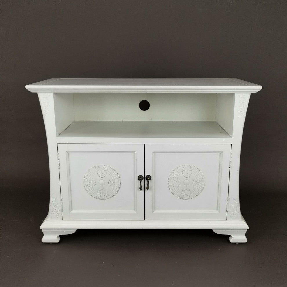 Medallion TV Cabinet, White