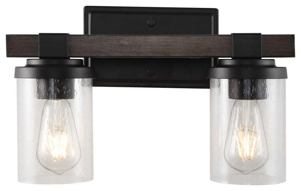 Bungalow Iron LED Vanity Light, Oil Rubbed Bronze, 2 Bulb