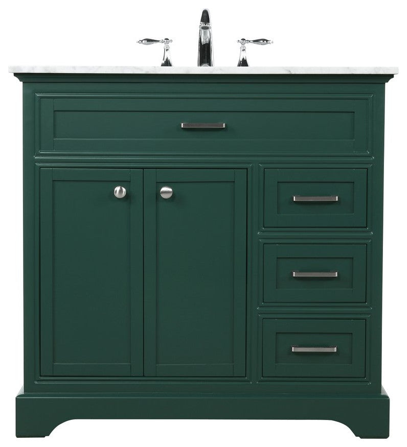 Elegant VF15036GN 36" Single Bathroom Vanity, Green