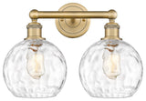 Athens Water Glass 2 17" Bath Vanity-Light Brushed Brass