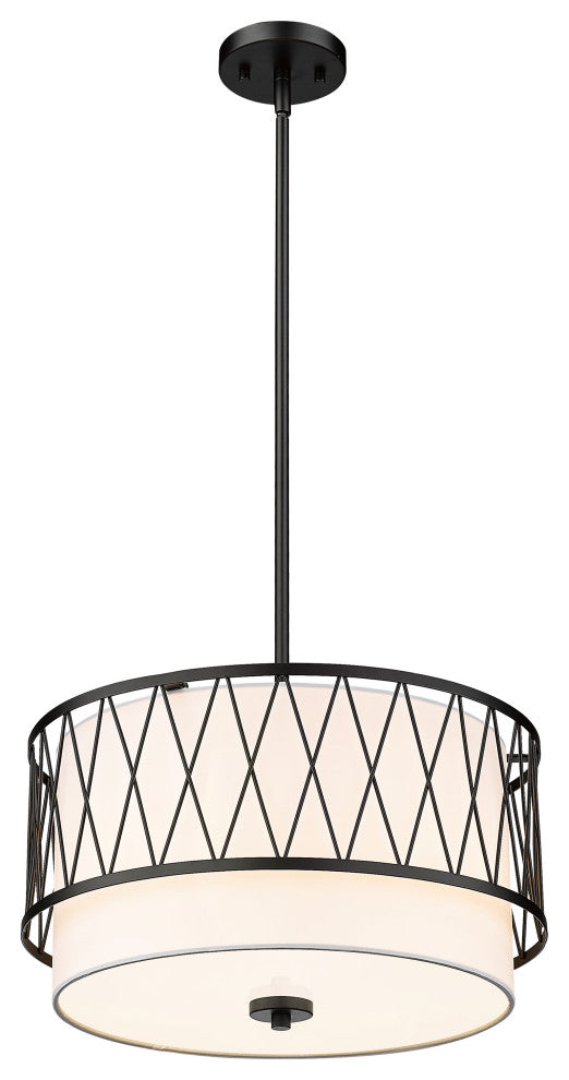 Zlite 198-17MB 3-Light Pendant, White