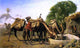 Jean-Leon Gerome Camels at a Watering Trough, 18"x27" Wall Decal
