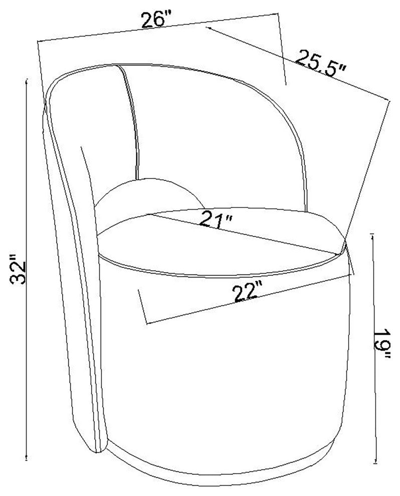 Harjo Velvet Upholstered Swivel Accent Chair Charcoal Grey