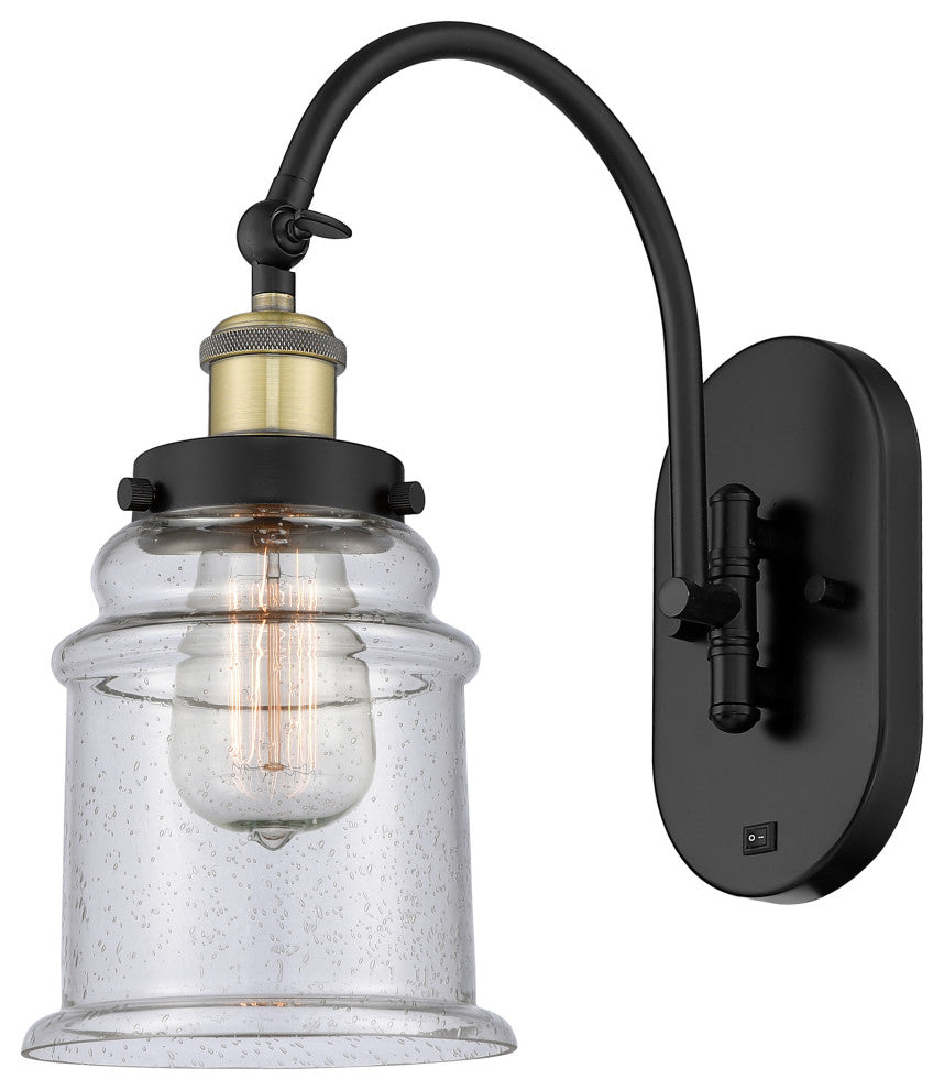 Innovations 918-1W-BAB-G184-LED 1 Light 6.5" Sconce, Black Antique Brass