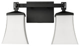 2 Light 15" Matte Black Vanity Light