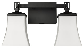 2 Light 15" Matte Black Vanity Light