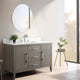 Vanity Art Bathroom Vanity With Sink, Driftwood Gray, 48", Single Sink, Brushed Nickel