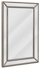 Head West Champagne Silver Metro Beaded Framed Vanity Mirror - 24" x 30"