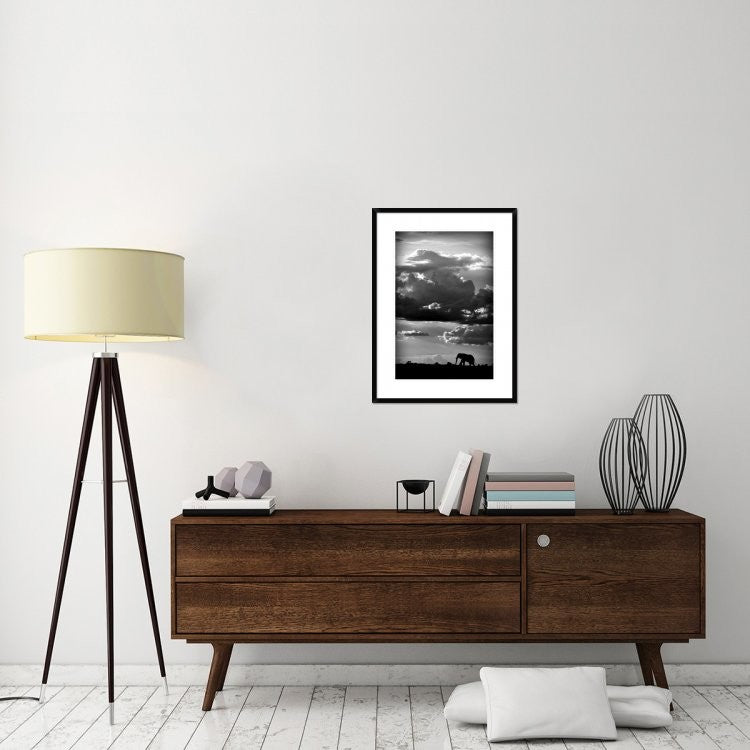 "He Walks Under An African Sky" Framed Digital Print by Wildphotoart, 24x32"