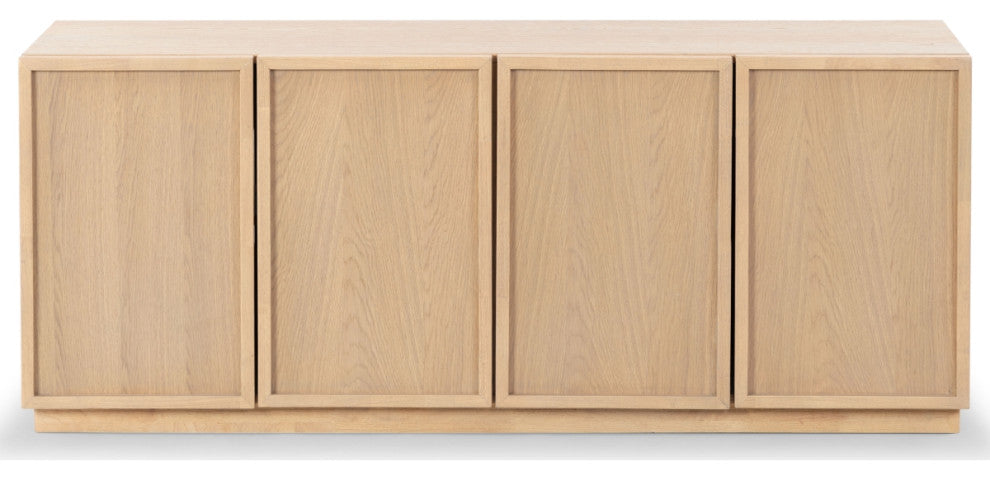 Safavieh Couture Zeus 4 Door Wood Media Stand, Natural