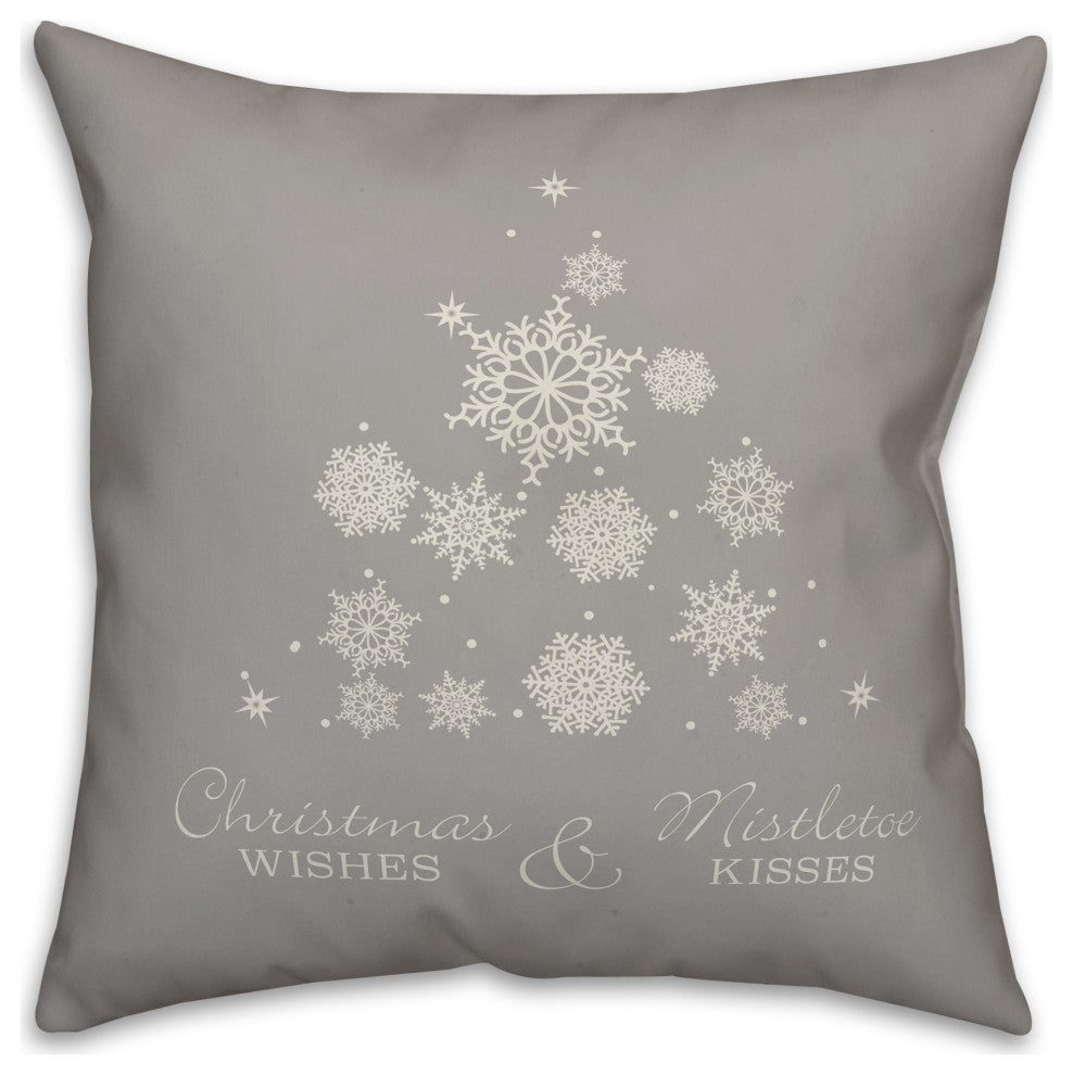 Snowflake Christmas Tree 18x18 Indoor/Outdoor Pillow