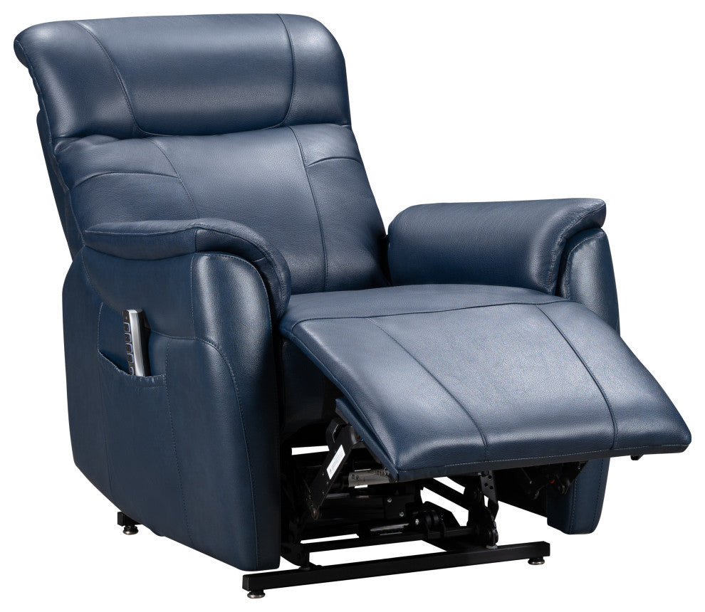 Leighton Lift Chair Recliner, Head Rest/Lumbar/Lay Flat Mechanism, Navy Blue