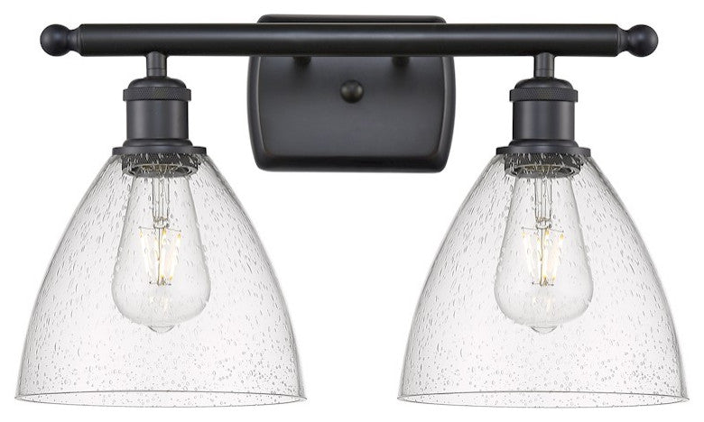 Innovations Lighting 516-2W-BK-GBD-754-LED 2 Light 18" Bath Vanity Light