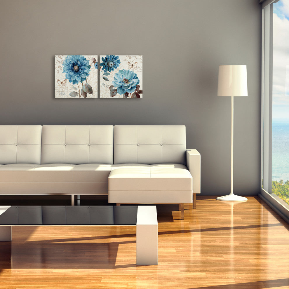 Lisa Audit 'A Blue Note' 2 Panel Art Set