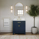 The Polaris Bathroom Vanity, Monarch Blue, 30", Single Sink, Freestanding