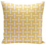Geometric Decorative Outdoor Pillow, Lemon, 20"x20"