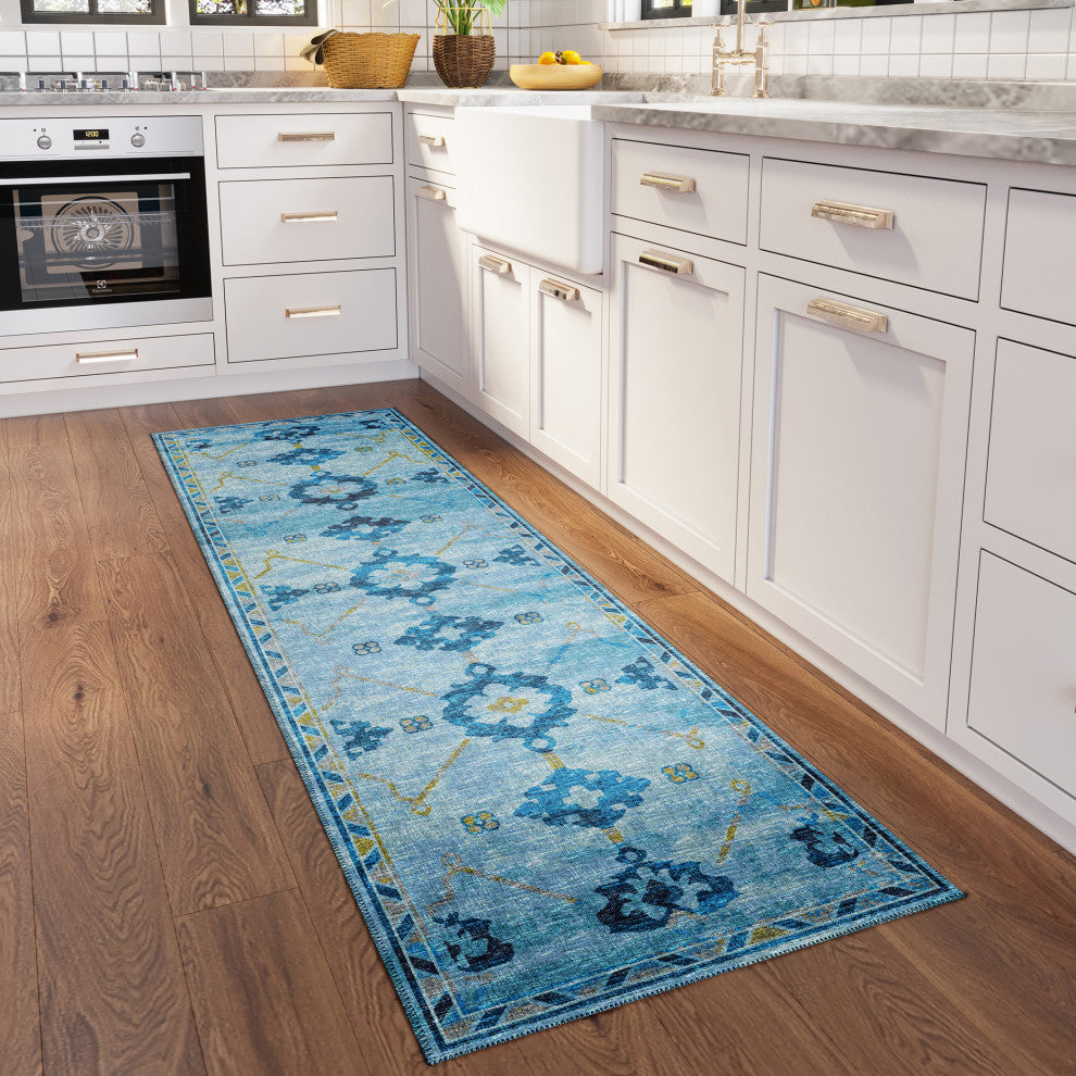 Indoor/Outdoor Sedona SN16 Riverview Machine Washable 2'3" x 7'6" Runner Rug