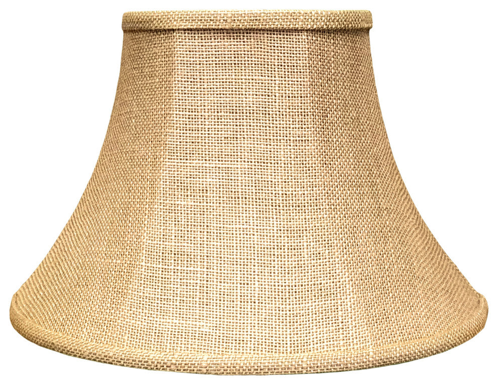 Royal Designs Shallow Bell Basic Lamp Shade, Burlap, 9x18x12