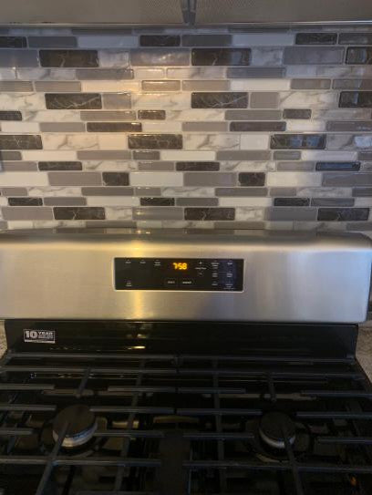 12"x12" Peel and Stick Kitchen Backsplash Wall Tiles, Set of 10