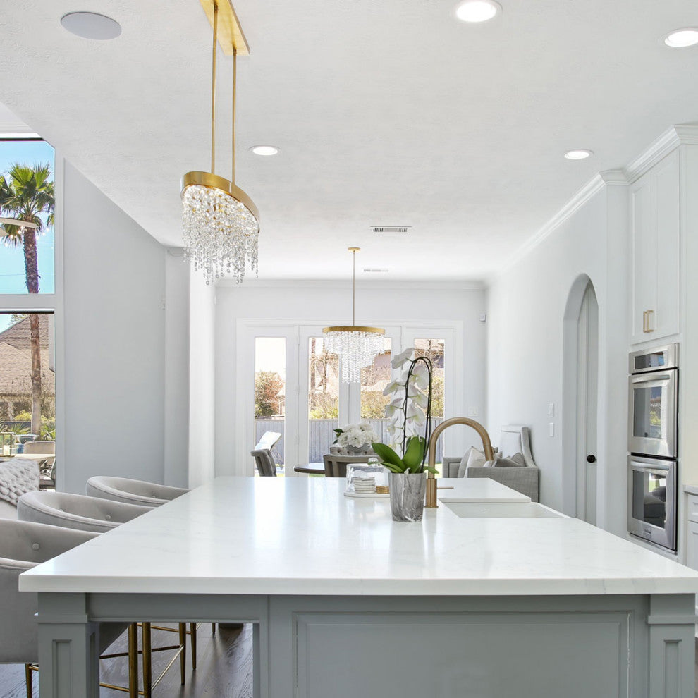 Crystorama Lighting Group WIN-619-CL-MWP Winham 8 Light 36"W - Black Forged