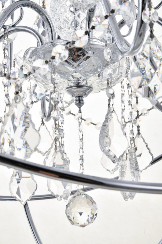 Cory 6-Light Chrome Crystal Pendant