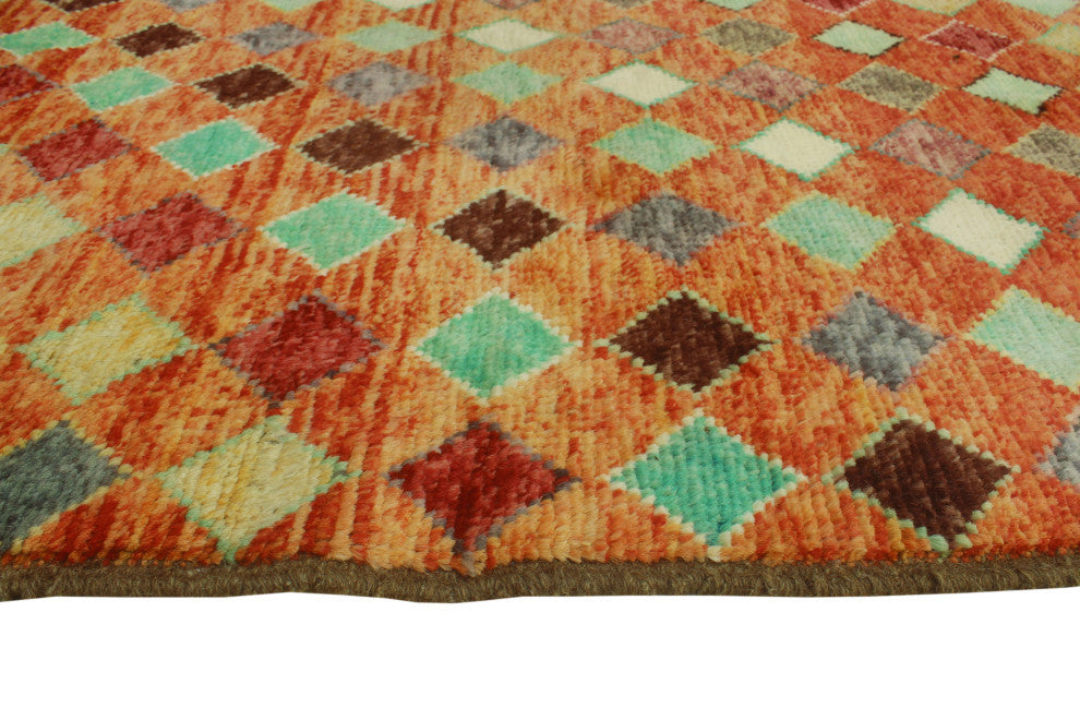 Balochi Shelia Orange/Ivory Rug, 4'0x5'11