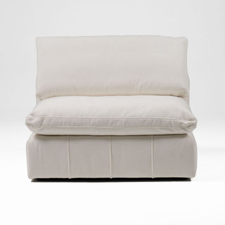 Divani Casa Vicki Modern Ivory Fabric Modular Sectional Sofa