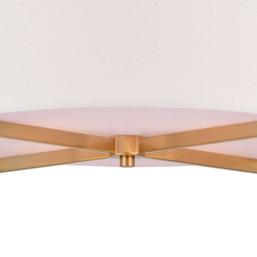 Surrey 18" 4 Light Semi-Flush Mount Natural Brass