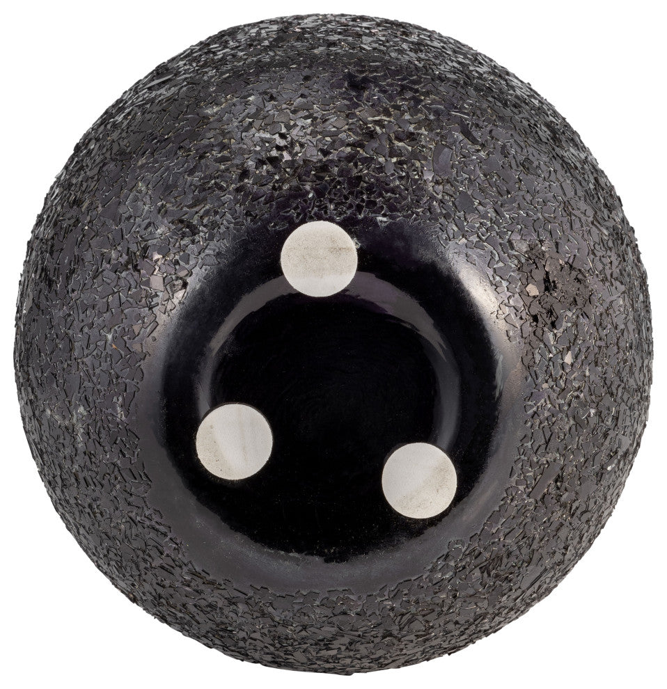 18" Crackled Vase, Gray Ombre