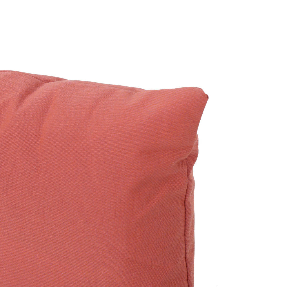 GDF Studio Kaffe Indoor Water Resistant Rectangular Throw Pillow, Coral, Single