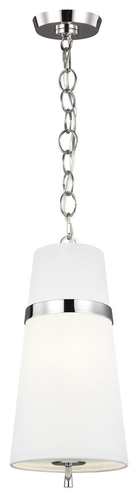 1-Light Small Pendant, Polished Nickel