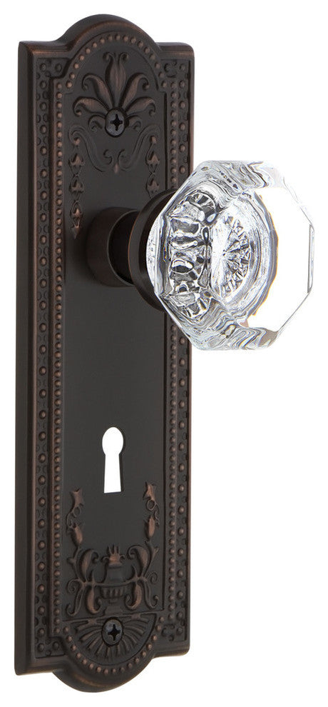 Meadows Plate Interior Mortise Waldorf Door Knob, Timeless Bronze