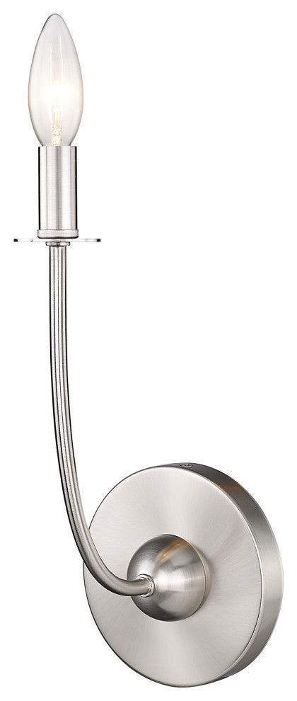 Z-LITE 1-Light Wall Sconce, Brushed Nickel