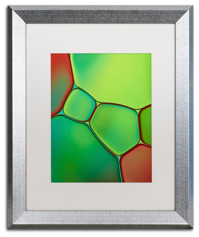 Cora Niele ''Stained Glass IV'' Matted Framed Art