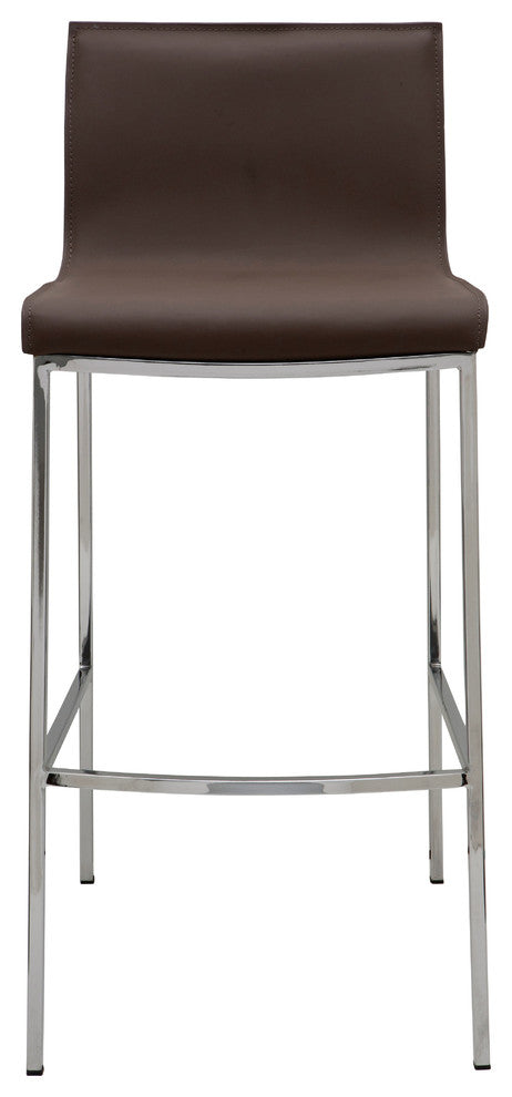 Colter Leather Stool, Mink, Counter Height