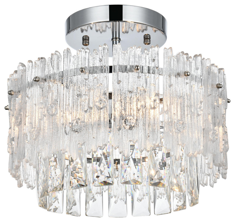 Home Living 12" Flush Mount, Chrome