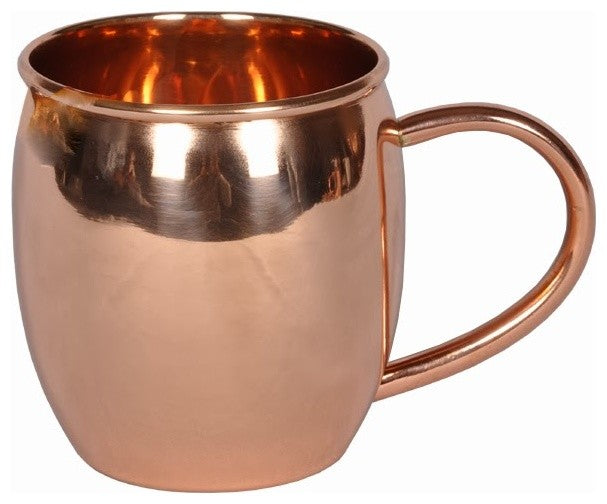 Barrel Shape Copper Mug, 16 oz