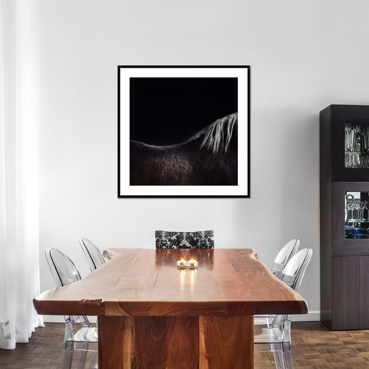 "The Naked Horse" Framed Digital Print by Piet Flour, 44x44"