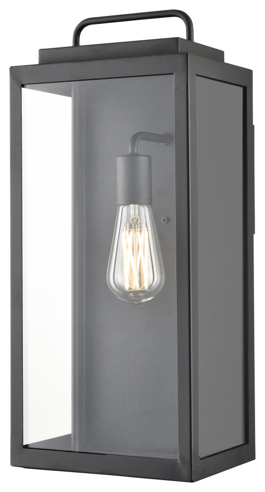 1 Light 8.5 in. Textured Black Outdoor