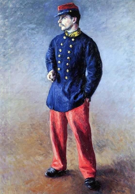 Gustave Caillebotte A Soldier, 18"x27" Wall Decal Print