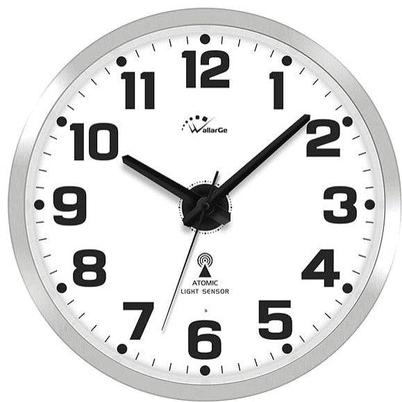 Atomic Wall Clock with Night Light - Silent Lighted up Wall Clock