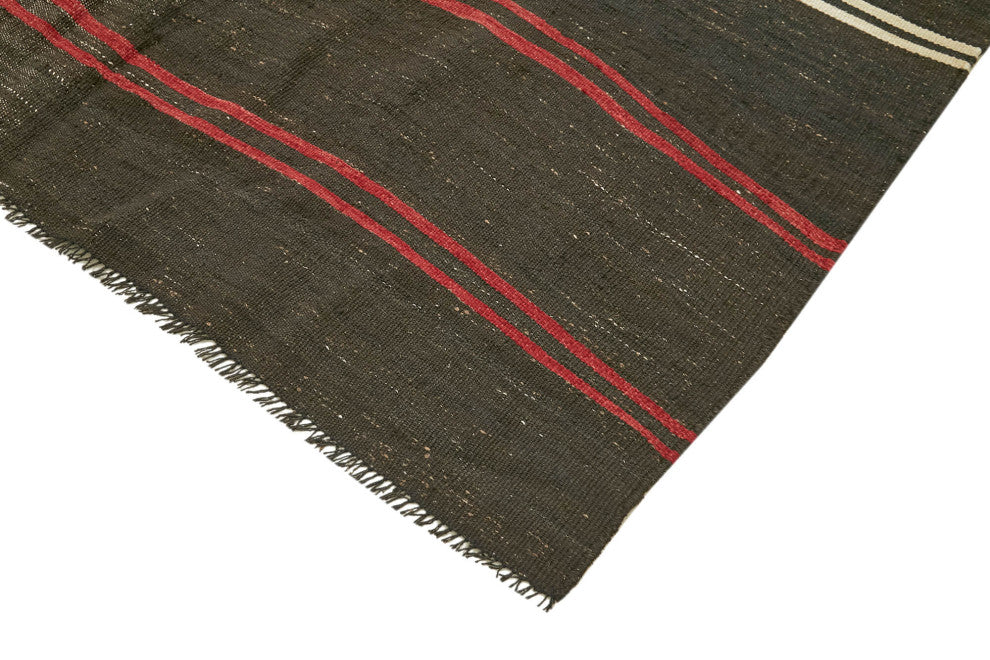 Rug N Carpet - Handmade Oriental 6' 3'' x 11' 1'' Vintage Goat Hair Kilim Rug