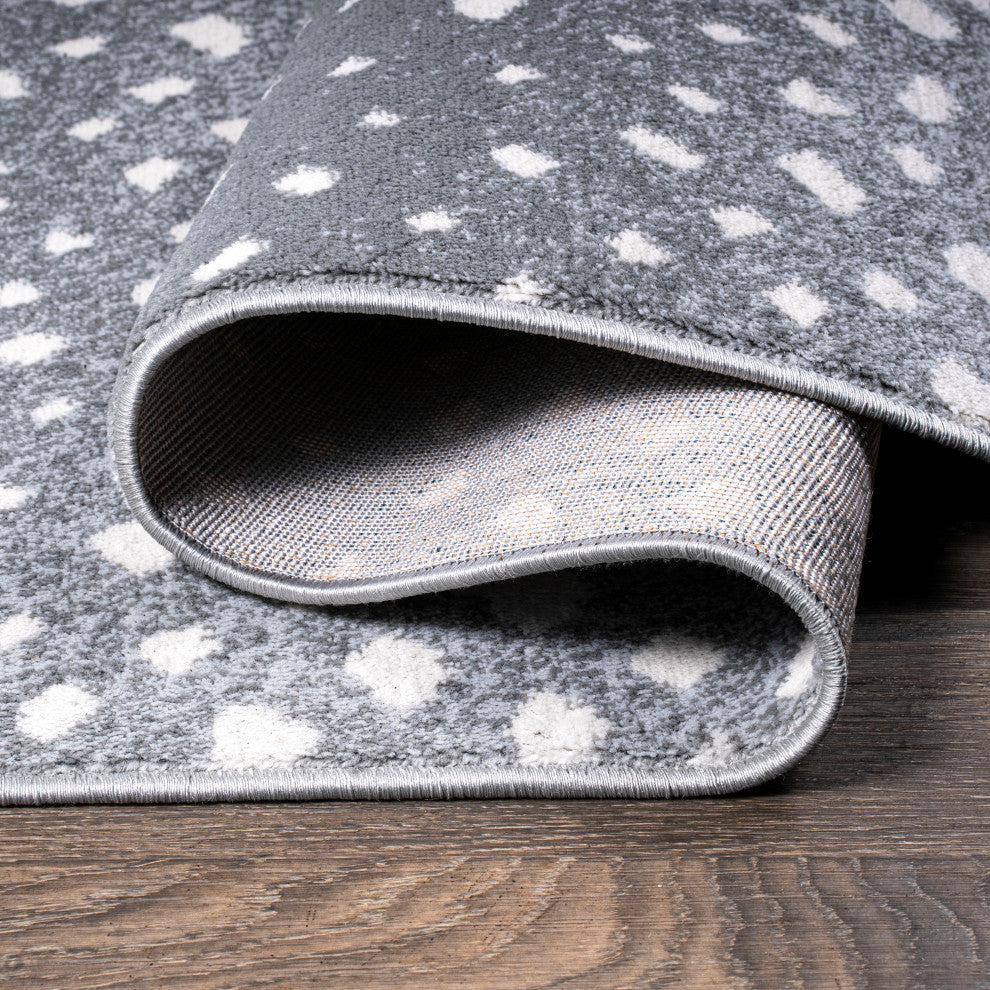 Antelope Modern Animal Gray/Cream 2 ft. x 8 ft. Runner Rug