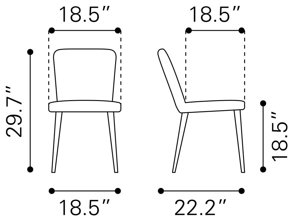 Manchester Dining Chair (Set of 2) Gray