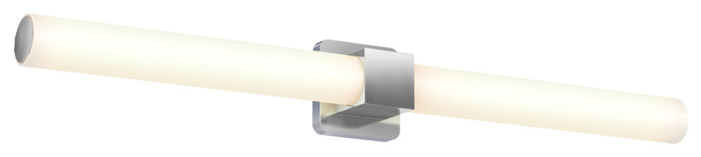 DALS Lighting LED Vanity Light, Square Glass, 5 CCT, Chrome 36"