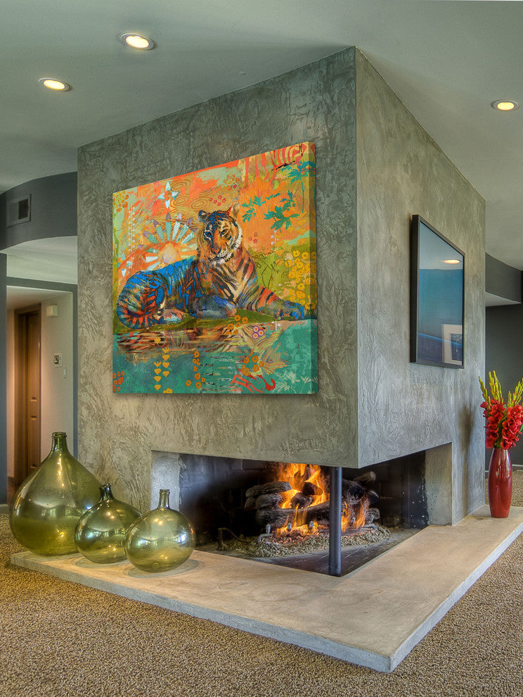 "South China Tiger" Painting Print on Canvas by Evelia