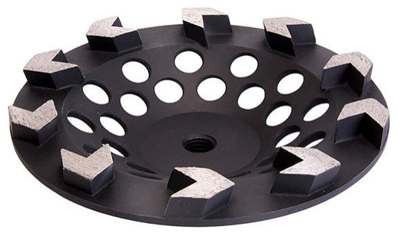 Pearl Abrasive V Arrow Segmented Cup Wheels, 4"
