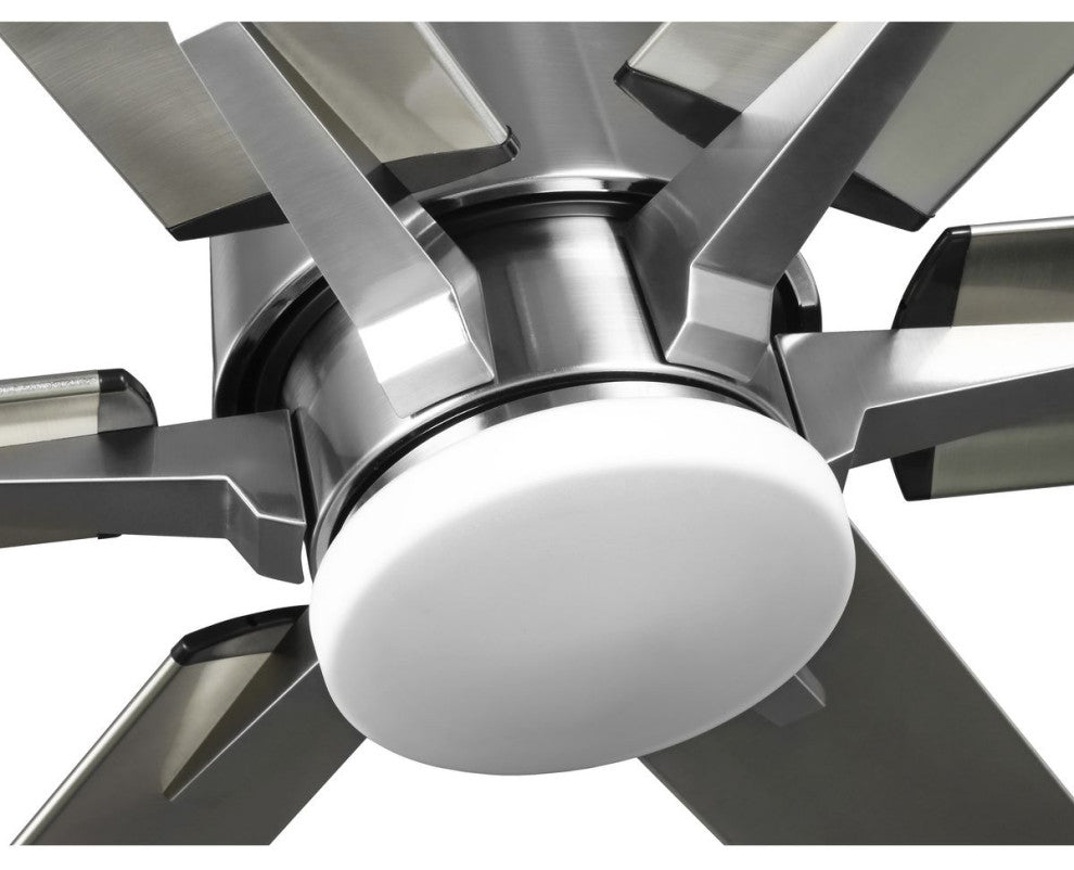 Arlo Collection 60" Indoor/Outdoor 6-Blade Brushed Nickel Ceiling Fan